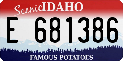 ID license plate E681386