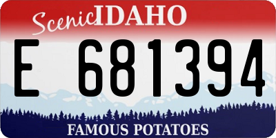 ID license plate E681394