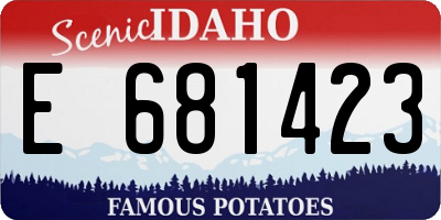 ID license plate E681423