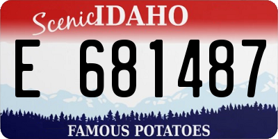 ID license plate E681487
