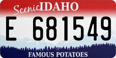 ID license plate E681549