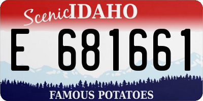 ID license plate E681661