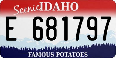 ID license plate E681797