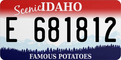ID license plate E681812