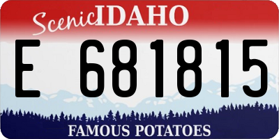 ID license plate E681815