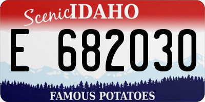 ID license plate E682030