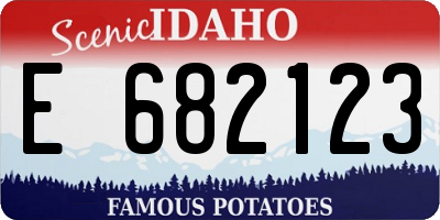 ID license plate E682123