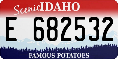 ID license plate E682532