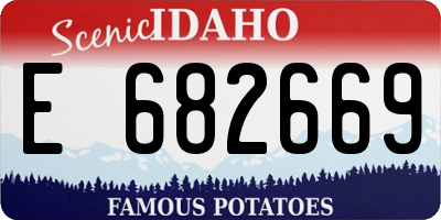 ID license plate E682669