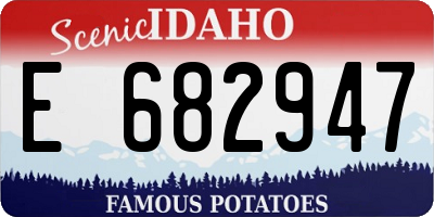 ID license plate E682947