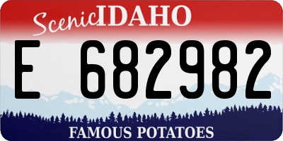 ID license plate E682982