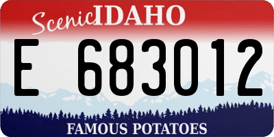 ID license plate E683012