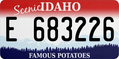 ID license plate E683226
