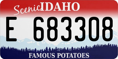 ID license plate E683308