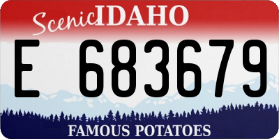 ID license plate E683679