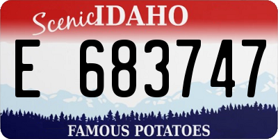 ID license plate E683747