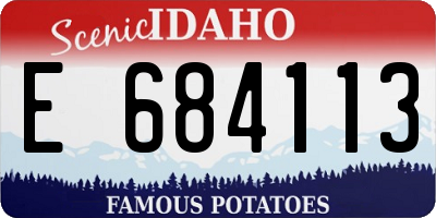 ID license plate E684113