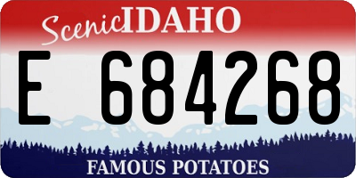 ID license plate E684268