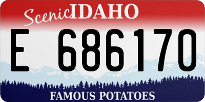 ID license plate E686170