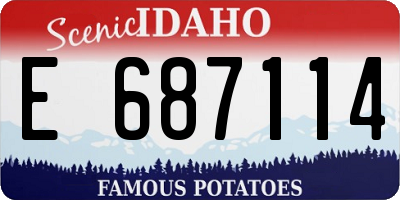 ID license plate E687114