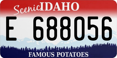 ID license plate E688056