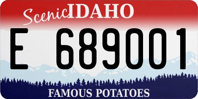 ID license plate E689001