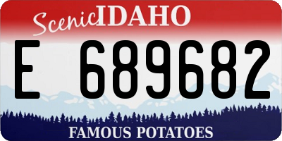 ID license plate E689682