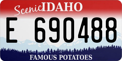 ID license plate E690488