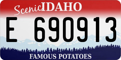 ID license plate E690913