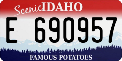 ID license plate E690957