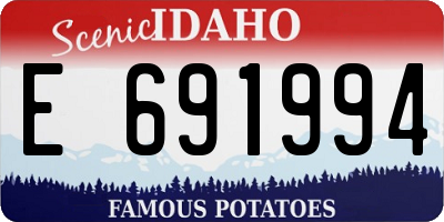 ID license plate E691994
