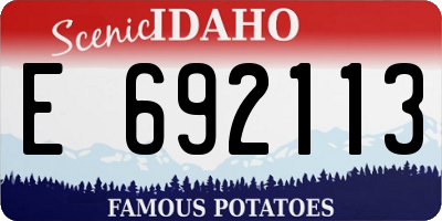 ID license plate E692113