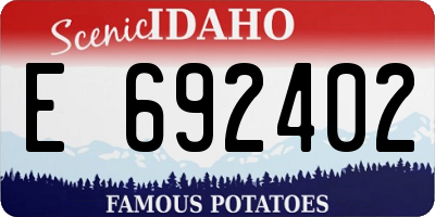 ID license plate E692402