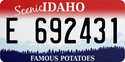 ID license plate E692431