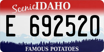 ID license plate E692520