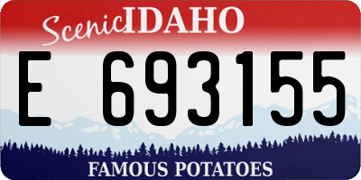 ID license plate E693155