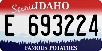ID license plate E693224