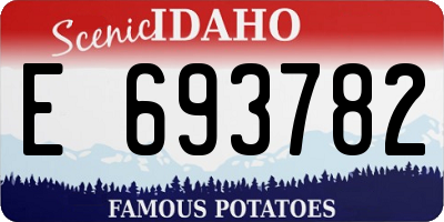 ID license plate E693782