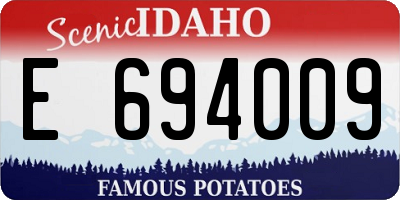 ID license plate E694009