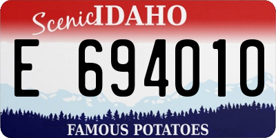 ID license plate E694010