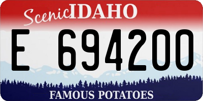 ID license plate E694200