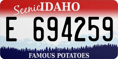 ID license plate E694259