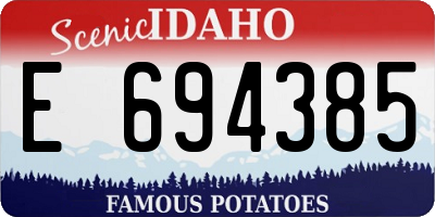 ID license plate E694385