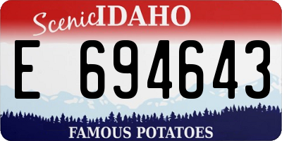 ID license plate E694643