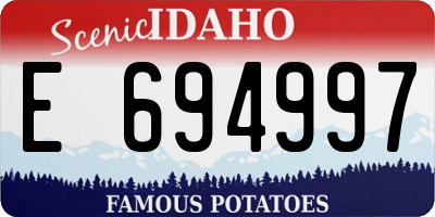ID license plate E694997