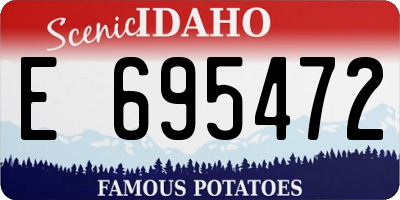 ID license plate E695472