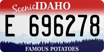 ID license plate E696278