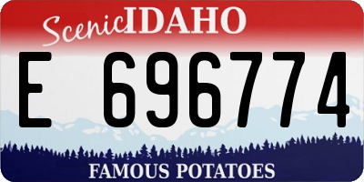 ID license plate E696774