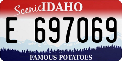ID license plate E697069