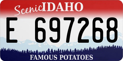 ID license plate E697268